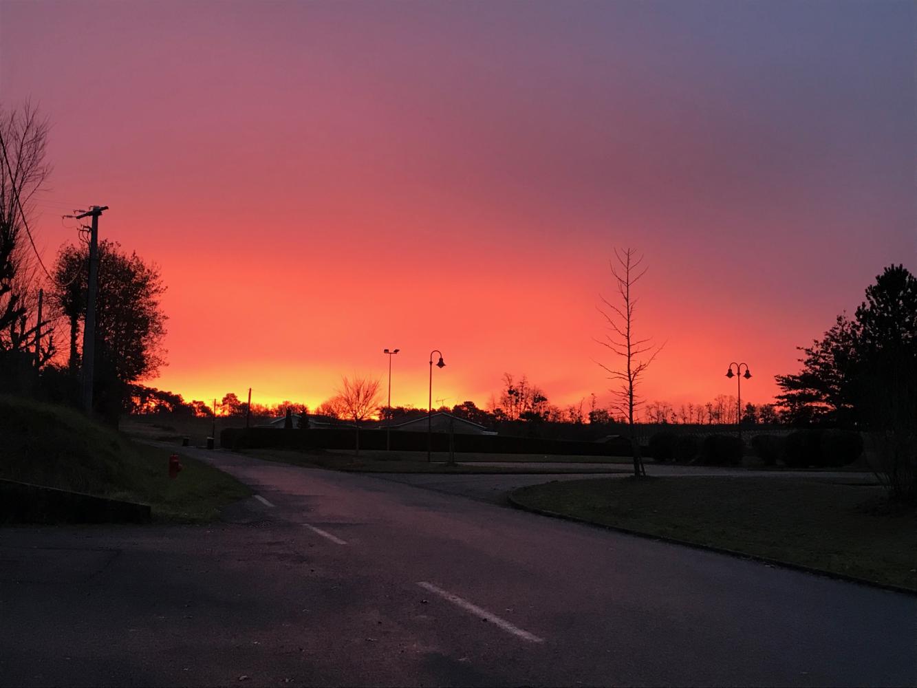 Coucher de soleil à Daubèze